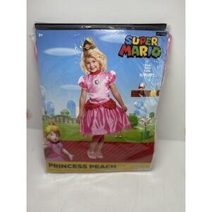 Super Mario Princess Peach Pink Dress Halloween Costume for Toddlers, Size 2T